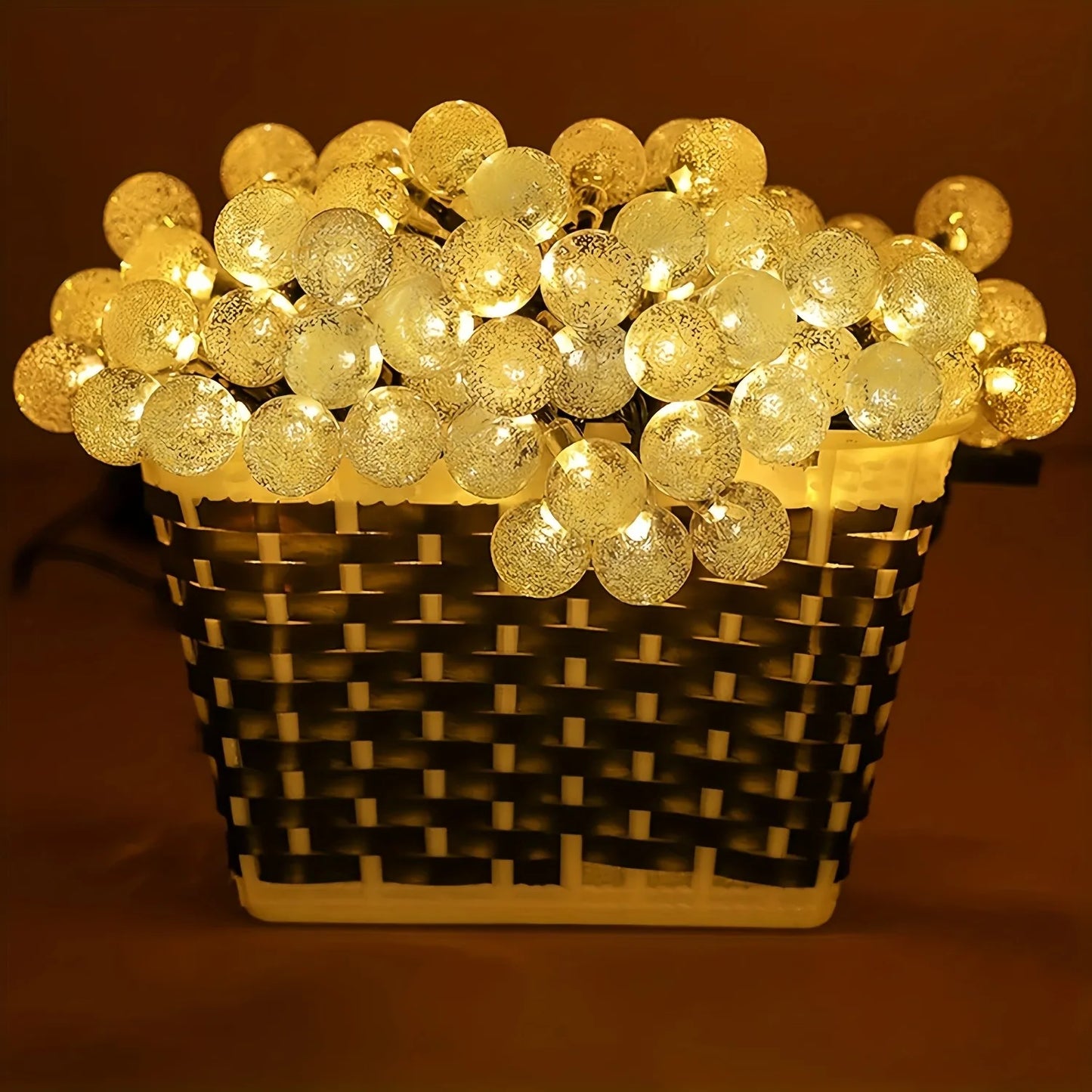 Solar LED-Lichterkette mit Kristallkugeln