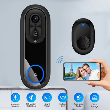 WLAN Video-Türklingel mit HD-Kamera