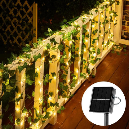 Solar Efeu Lichterkette mit 100 LEDs