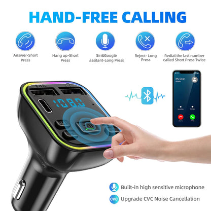 Bluetooth FM Transmitter mit Schnellladefunktion