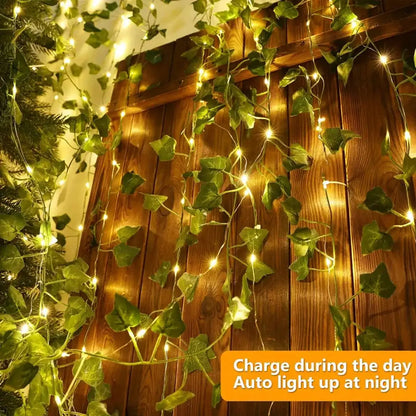 Solar Efeu Lichterkette mit 100 LEDs