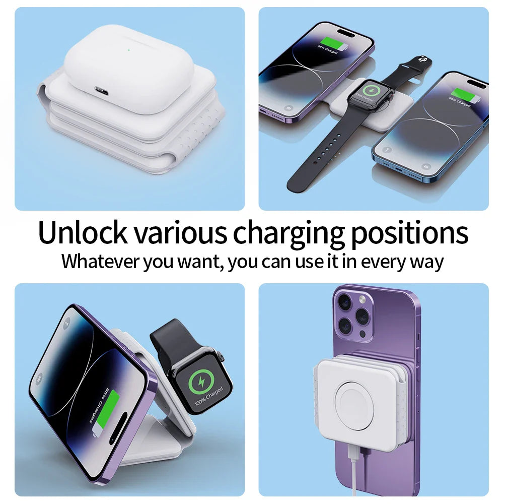 3-in-1 Magnetisches Wireless Ladegerät Schnellladung