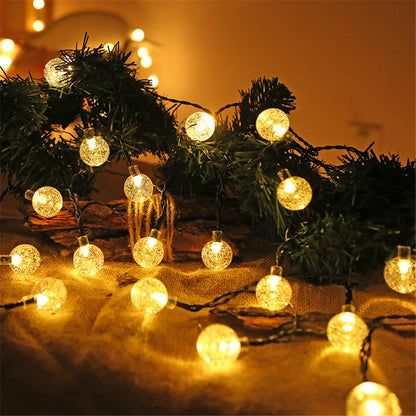 Solar LED-Lichterkette mit Bubble-Kugeln