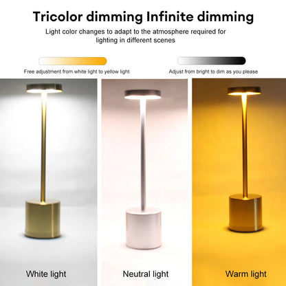 Kabellose LED-Tischlampe mit Touch-Dimmer
