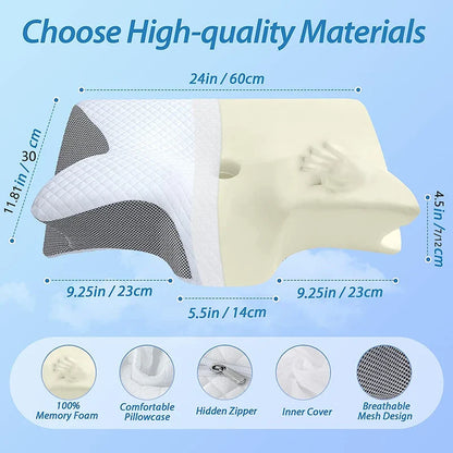 Ergonomisches Nackenkissen aus Memory Foam