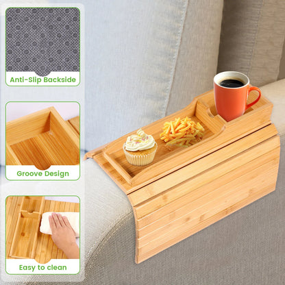 Klappbares Sofa Tablett aus Bambus