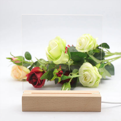 LED Holzsockel für Kristalle & Dekoration