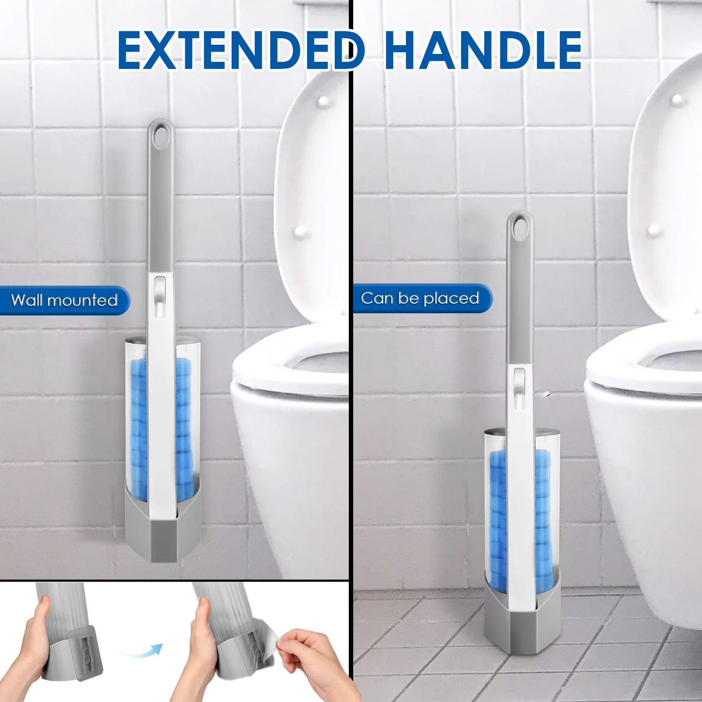 WC-Reinigungsset mit Einweg-Bürstenköpfen