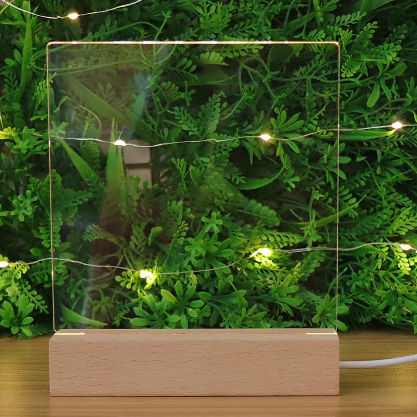 LED Holzsockel für Kristalle & Dekoration