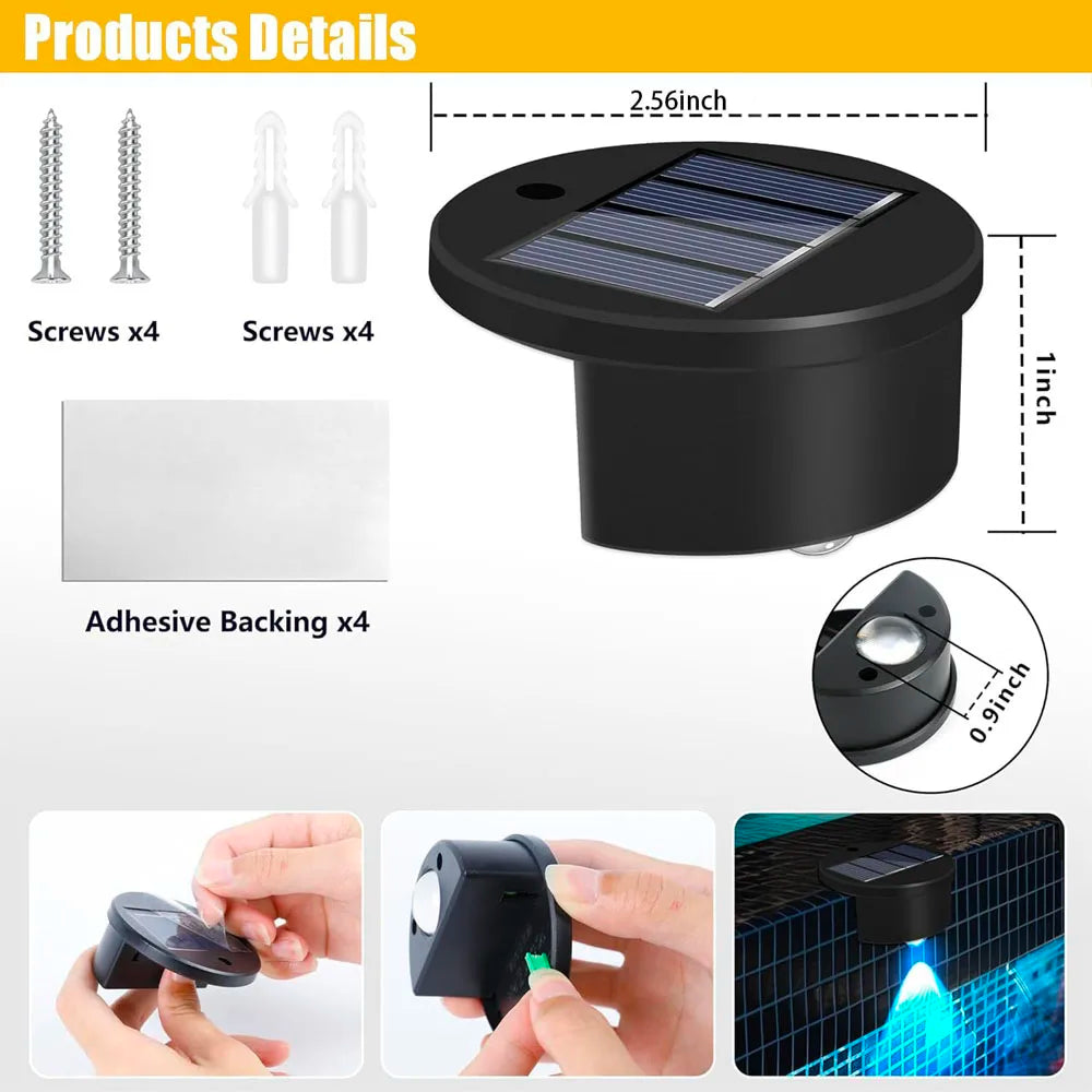 Solar Pool Deck Lichter