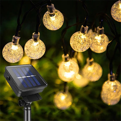 Solar LED-Lichterkette mit Bubble-Kugeln