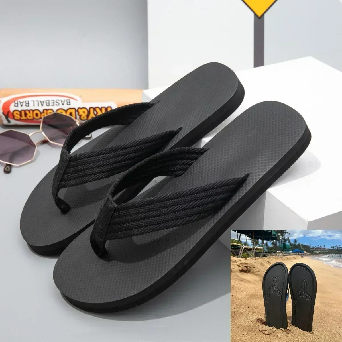 FrecheSohle – Lustige Flip-Flops mit verstecktem Mittelfinger