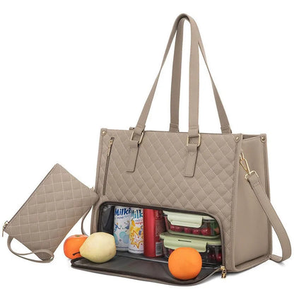 2-in-1 Laptoptasche mit isoliertem Lunchfach