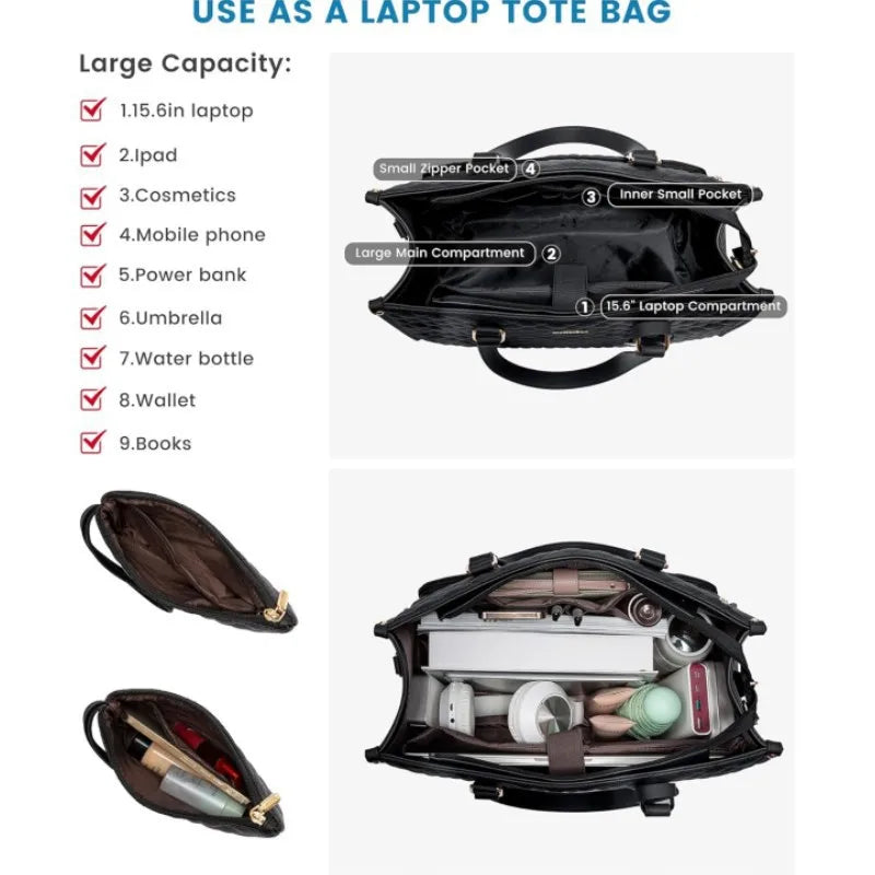 2-in-1 Laptoptasche mit isoliertem Lunchfach