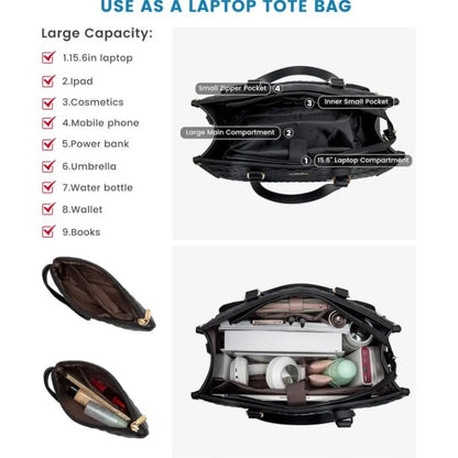 2-in-1 Laptoptasche mit isoliertem Lunchfach