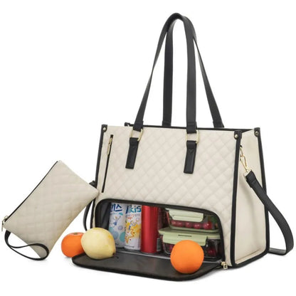 2-in-1 Laptoptasche mit isoliertem Lunchfach