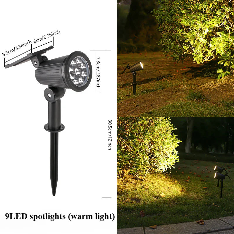 9-LED Solar Gartenstrahler
