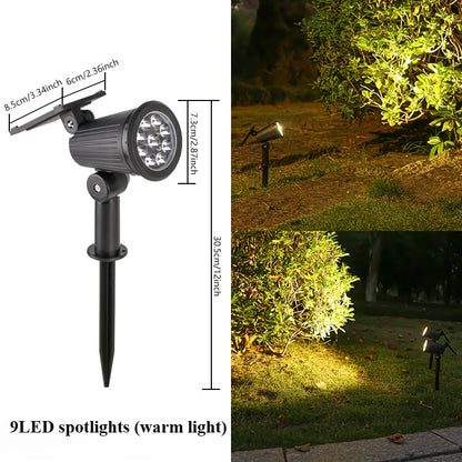 9-LED Solar Gartenstrahler