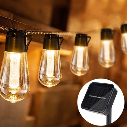 Solar LED-Lichterkette mit Kugelleuchten