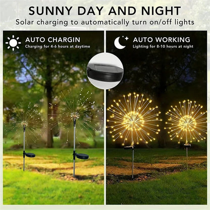 Solar Feuerwerk Gartenleuchten mit LED