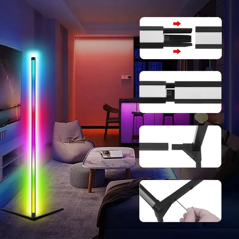 RGB LED-Eck-Stehlampe mit App-Steuerung