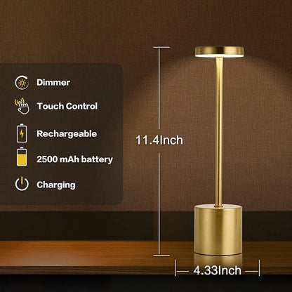 Kabellose LED-Tischlampe mit Touch-Dimmer