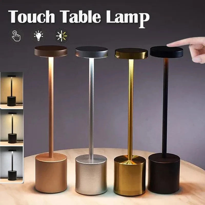 Kabellose LED-Tischlampe mit Touch-Dimmer