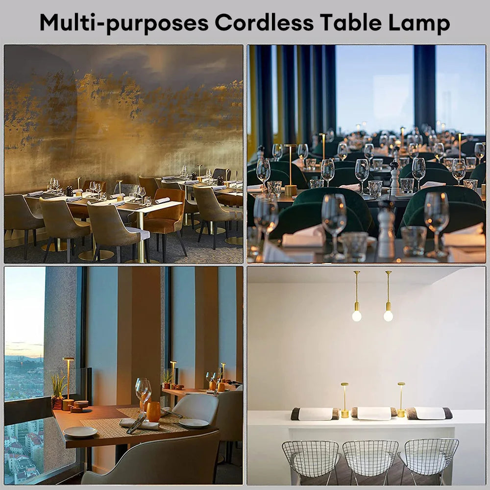 Kabellose LED-Tischlampe mit Touch-Dimmer