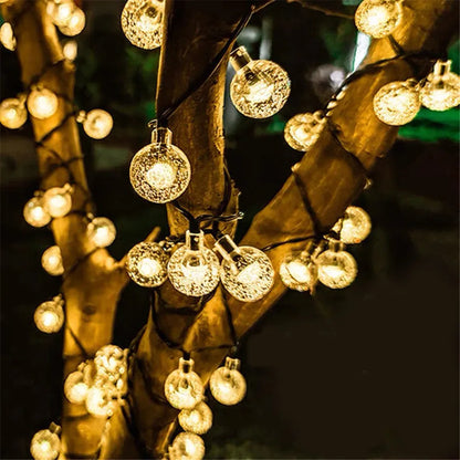Solar LED-Lichterkette mit Bubble-Kugeln