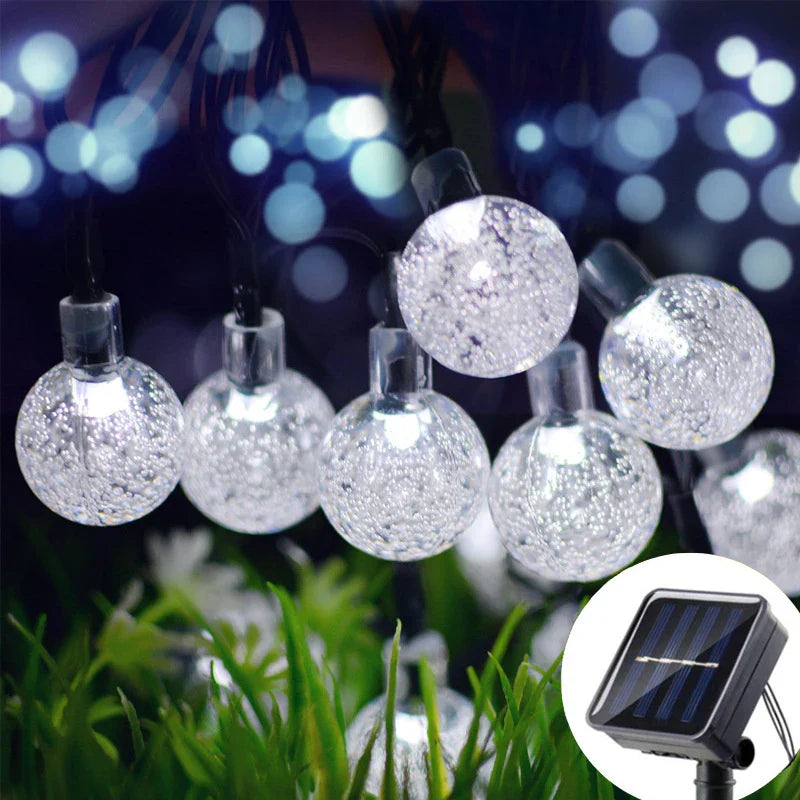 Solar LED-Lichterkette mit Bubble-Kugeln