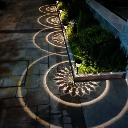 Solar Gartenleuchte mit Kreis-Lichtmuster
