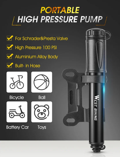 Mini Fahrradpumpe für Unterwegs