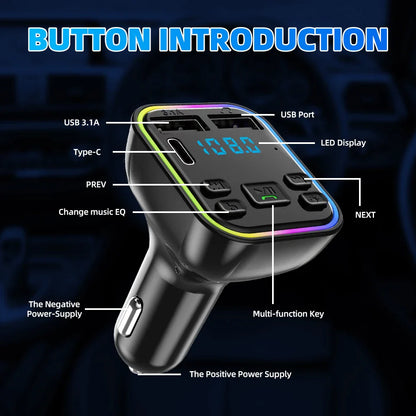 Bluetooth FM Transmitter mit Schnellladefunktion
