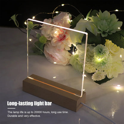 LED Holzsockel für Kristalle & Dekoration