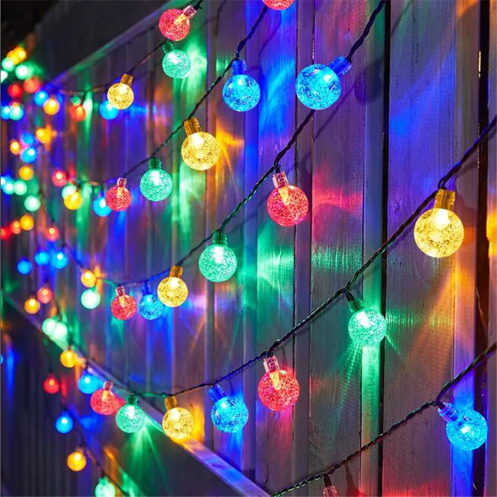 Solar LED-Lichterkette mit Bubble-Kugeln