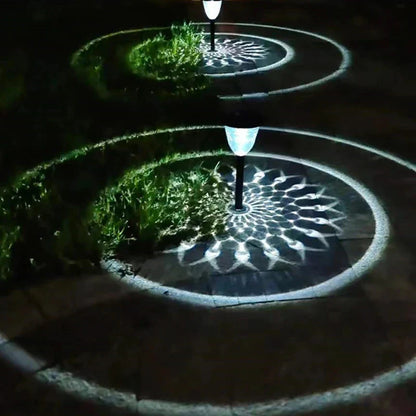 Solar Gartenleuchte mit Kreis-Lichtmuster