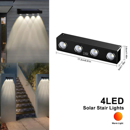 Solar LED-Wandleuchte für Außenbereiche