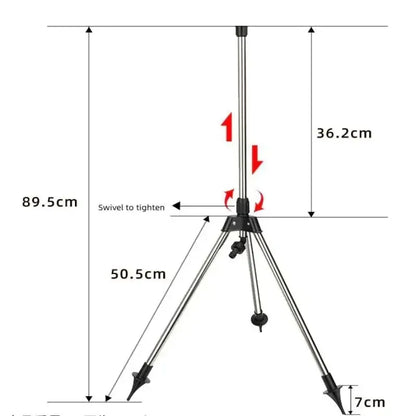 360° Gartenregner mit Edelstahl-Stativ