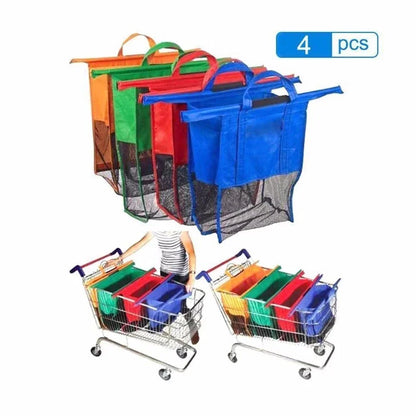 Faltbare Einkaufswagen Taschen im 4er Set