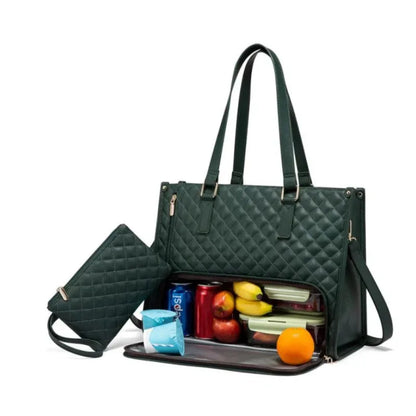 2-in-1 Laptoptasche mit isoliertem Lunchfach