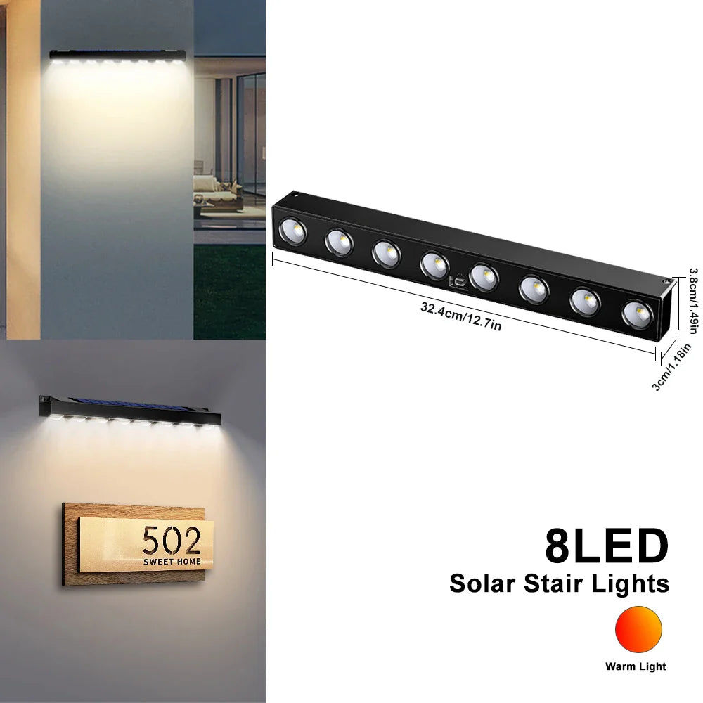 Solar LED-Wandleuchte für Außenbereiche