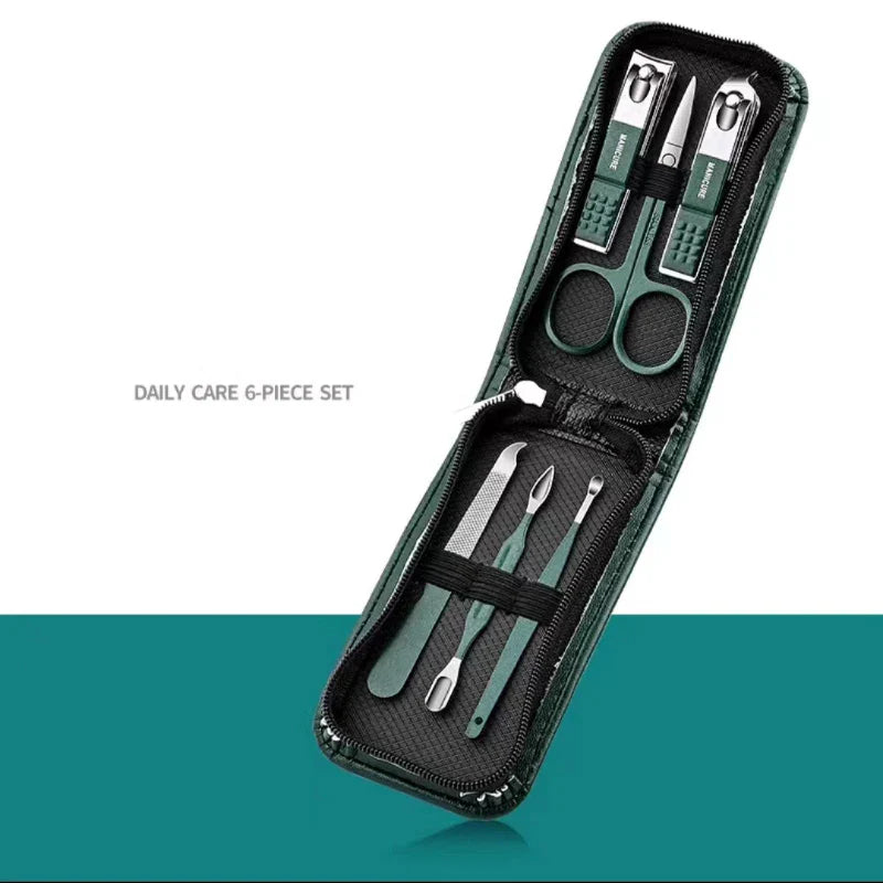 6-teiliges Nagelpflege Set aus Edelstahl