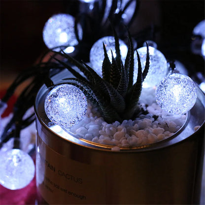 Solar LED-Lichterkette mit Bubble-Kugeln