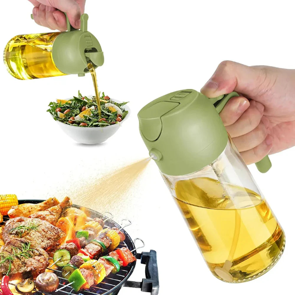 2-in-1 Öl Sprühflasche aus Glas