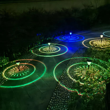 Solar Gartenleuchte mit Kreis-Lichtmuster