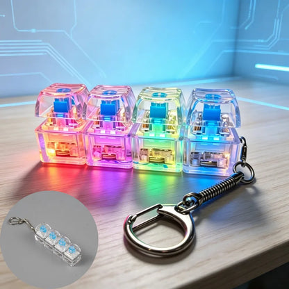 LED-Fidget-Schlüsselanhänger mit Tastenklick