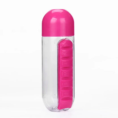 HydraDose 2-in-1 Wasserflasche mit Wochen-Pillenbox