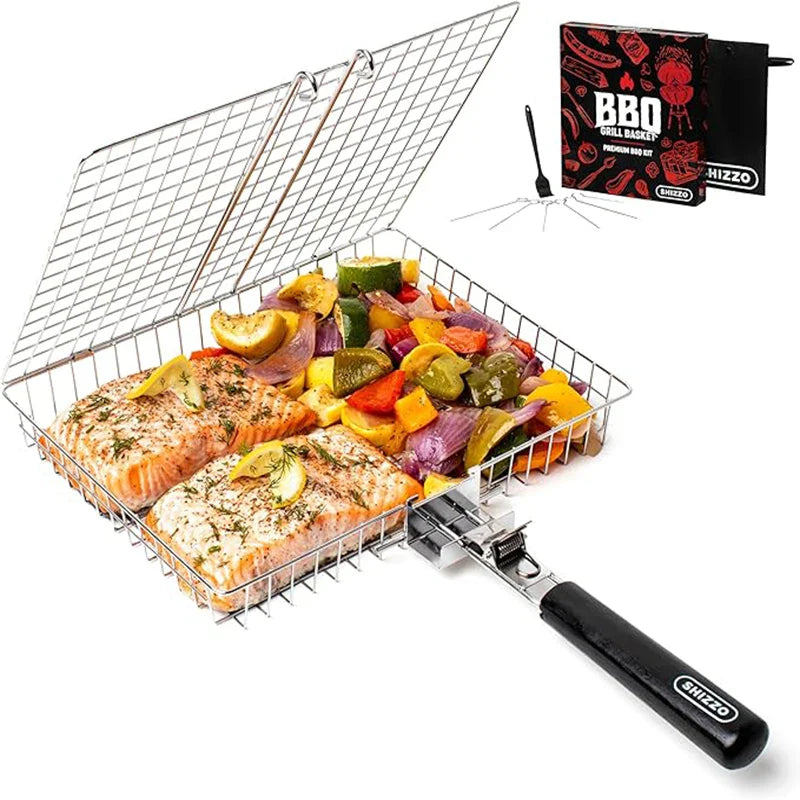 Edelstahl BBQ Grillkorb mit Griff
