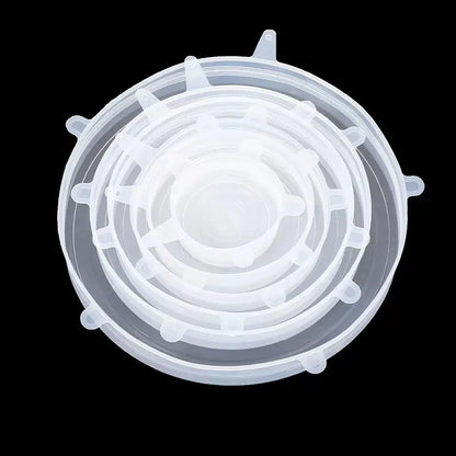 FreshSeal Wiederverwendbare Silikon-Stretchdeckel – 6er Set