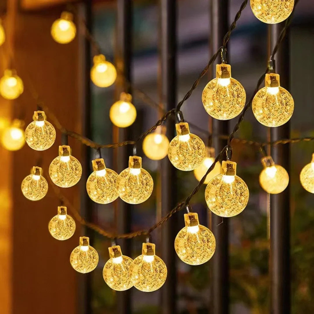 Solar LED-Lichterkette mit Bubble-Kugeln